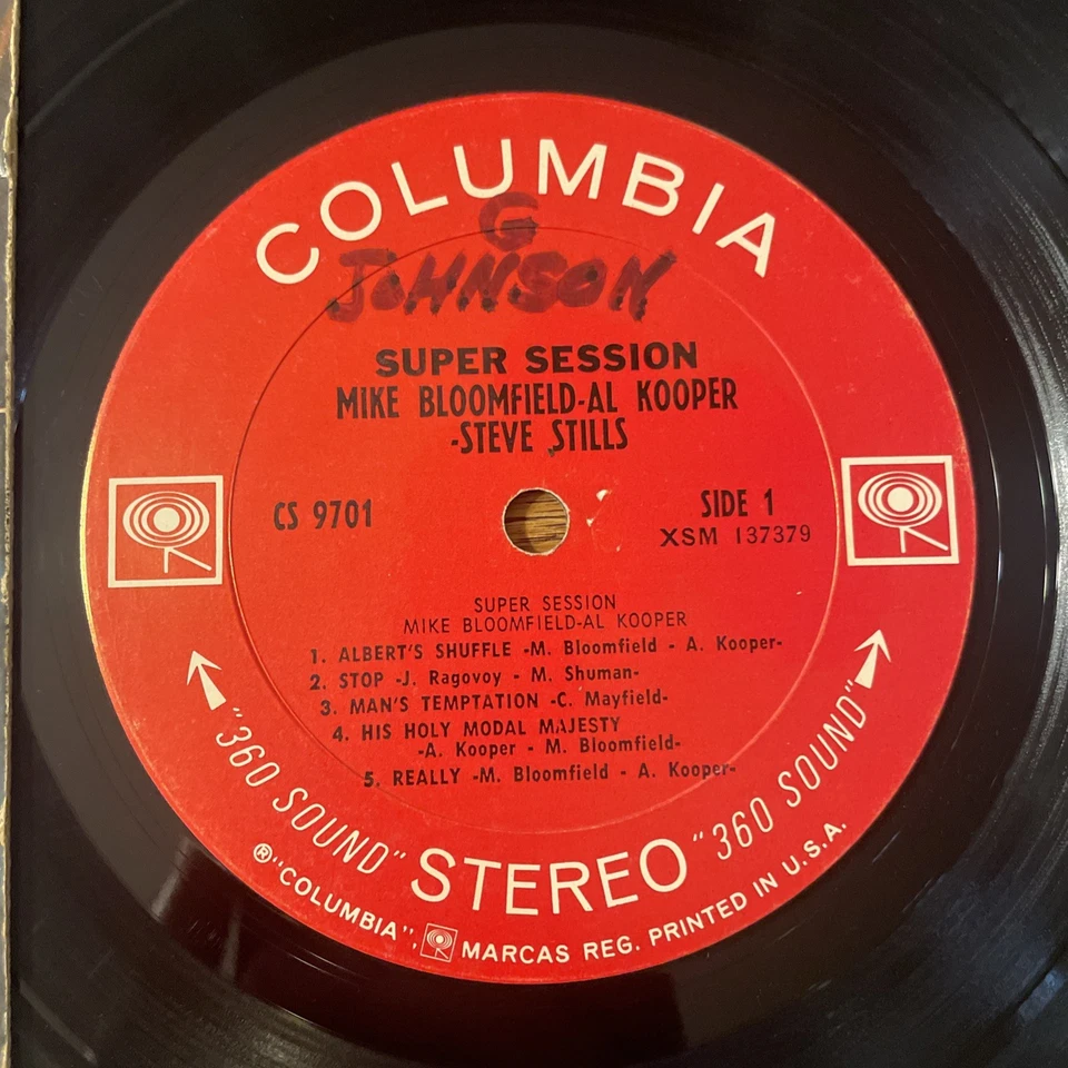 Mike Bloomfield Al Kooper / Stills Super Session LP Columbia 2 Eye Stereo VG- - Image 3 of 4
