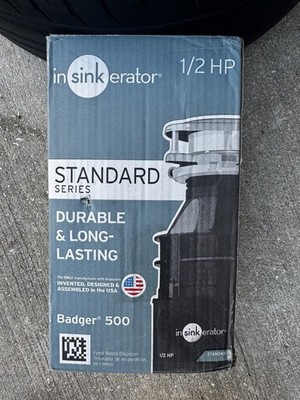 InSinkErator Garbage Disposal Badger 500 Standard Series 1/2 HP Made in USA