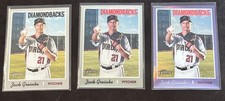 2019 Topps Heritage Zack Greinke Hi No. Base + Chrome #813/999 + Purple Chrome