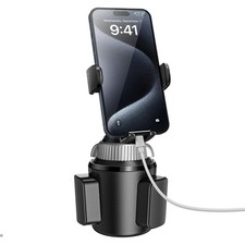 Solid Cup Holder Phone Mount for Car Truck with Quick Extension Long...