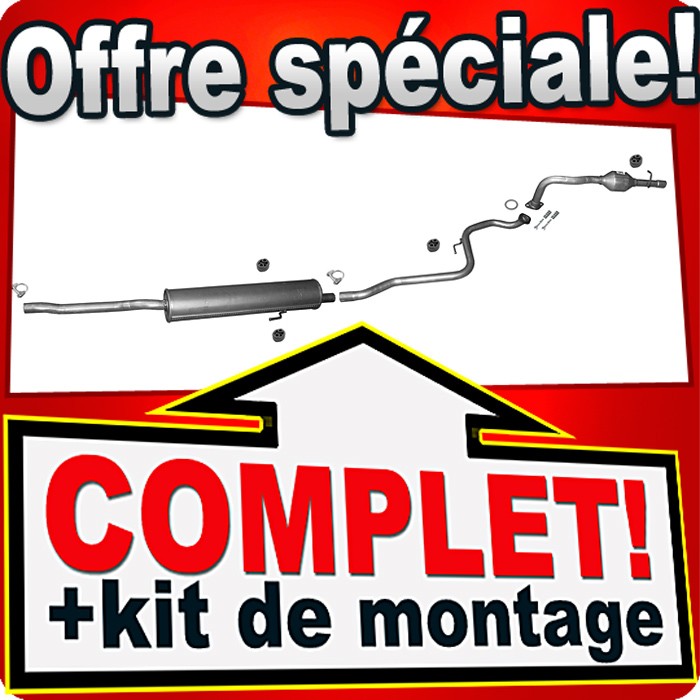 Ligne pot d'échappement Toyota Yaris 1.3 idéale pour contrôle technique