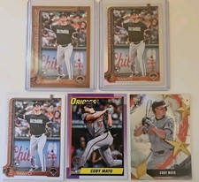 2025 Topps Series 1 Coby Mayo Lot- 5 RC Gold 1378/2025, Rainbow Foil, 35th, Base