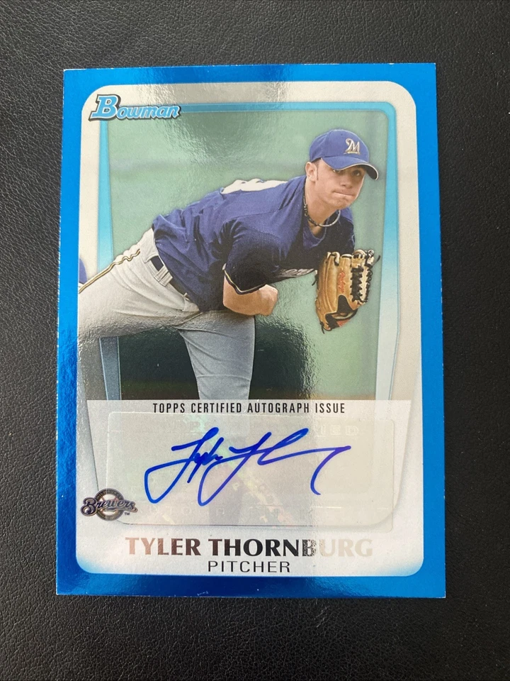 2011 Bowman Draft Prospects # BPA-TT  - Tyler Thornburg AUTO RC Brewers #/199 - Image 3 of 4