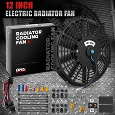 12" Electric Radiator Cooling Fan 1550 CFM Thermostat Wiring Relay Mounting Kit