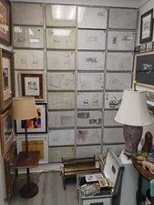 🎁SALE Vtg 1971 Stow Davis Original Desk Pencil Drawing MCM Giacomo Buzzitta 