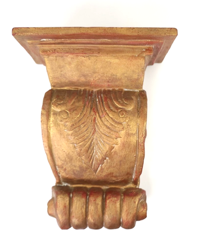 Vintage Gold Wall Shelf Corbel Hollywood Regency Neoclassical Decor