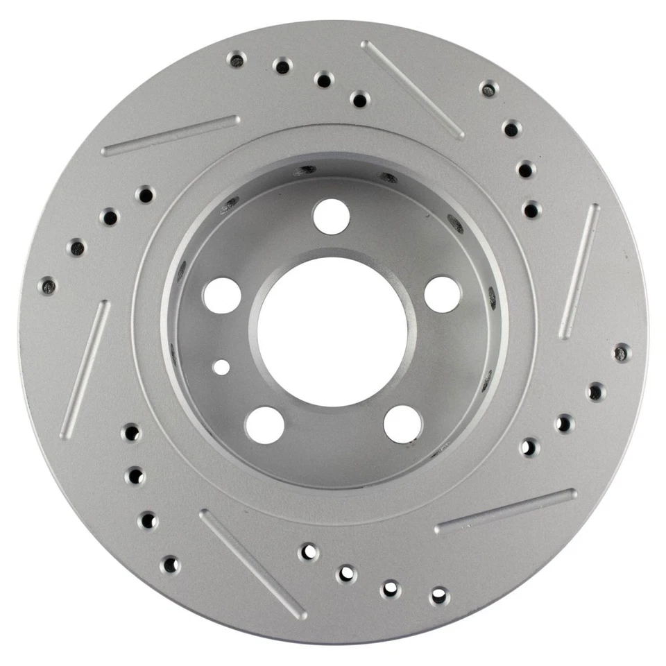 Drilled Brake Rotor Set Fits Volkswagen 04-05 Jetta - Image 3 of 4