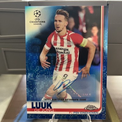 2019 Topps Chrome UCC Soccer Blue Refractor Luuk De Jong AUTO/150