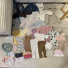 Baby Girl Clothing Bundle Assorted Newborn Lot 35 Items Size 0-3 Months