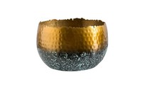 Deko Schale Metall Handarbeit Ø 18 Cm H: 13 Cm Klein Unikat Hammerschlag