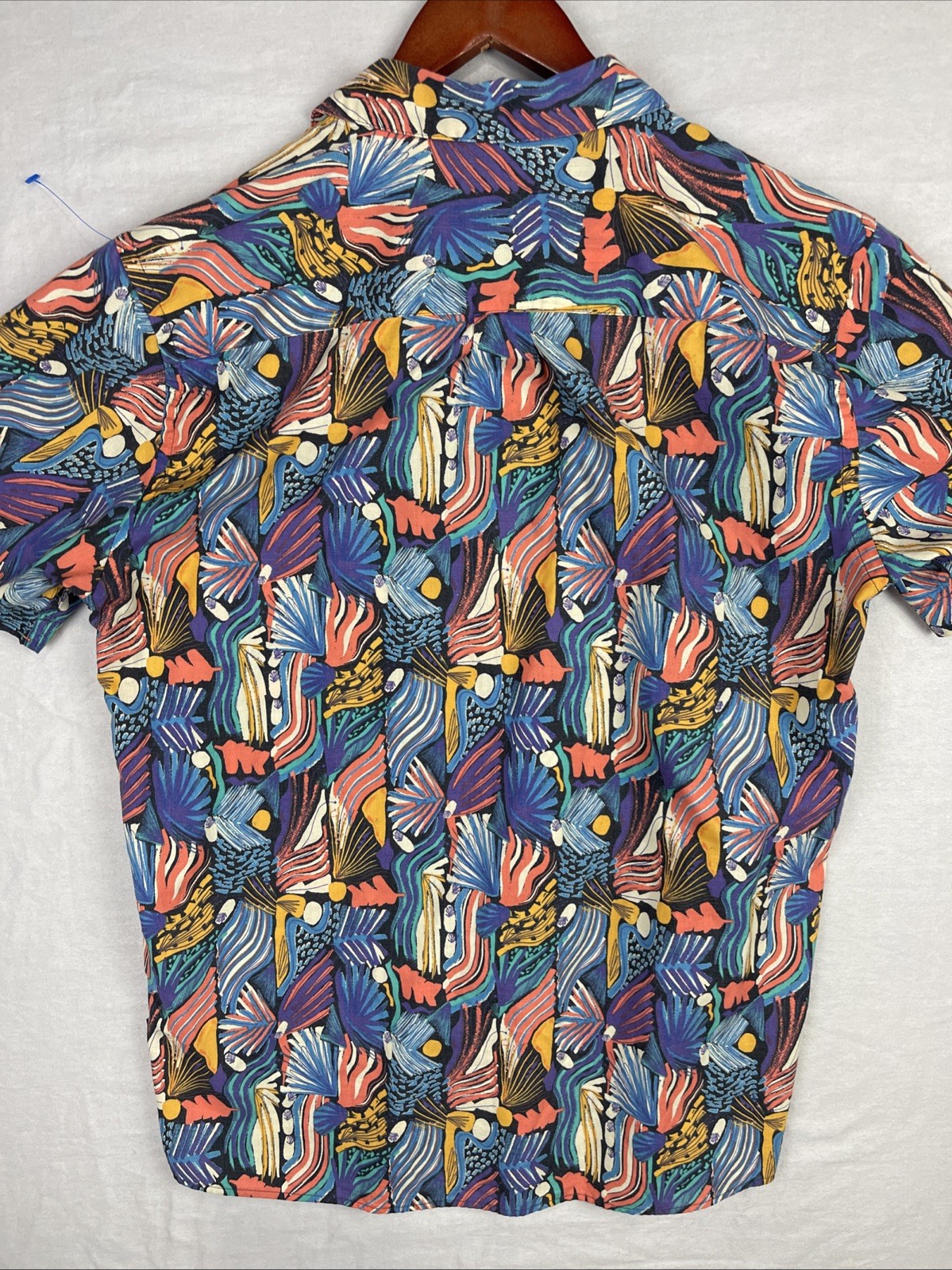 Patagonia Shirt Mens Medium Floral Button Up Short Sleeve Hawaiian Colorful thumbnail 13