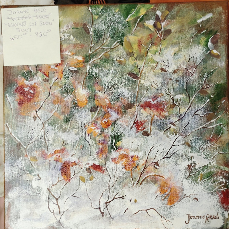 Joanne Reed Winter Snow Original Signed Impressionist Canvas Painting 2007