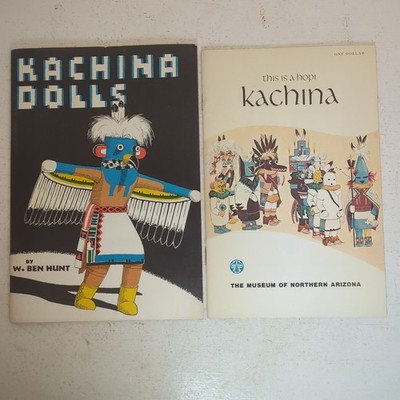 Lot of 3 Vintage Hopi Native American Kachina Dolls-Collector & ID'ing Books