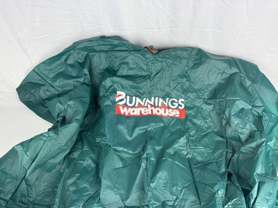 #ad #ad Bunnings Warehouse Poncho NEW Green Original Genuine Rain Wet Hoodie AU $25.00