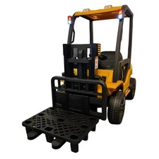 Muletto Elettrico Bambini 12V Carrello Elevatore Giallo Telecomando