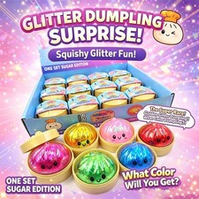 Box of 12 Mini Squishy Bun Dumplings Sugar Ed...