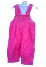 VTG 90s Y2K Carter s Baby Girl 9m Playful Pink Overalls Floral Embroidered