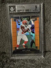 2018 Panini Select - Concourse Nick Chubb #33 Orange Prizm /49 (RC)