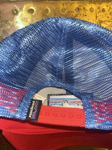 Patagonia Trucker Hat SnapBack - Blue Red And White NWOT - Picture 4 of 5
