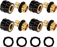3/4 Inch Garden Hose Quick Connect, Aluminum Garden Hose Fittings, Male and Fema