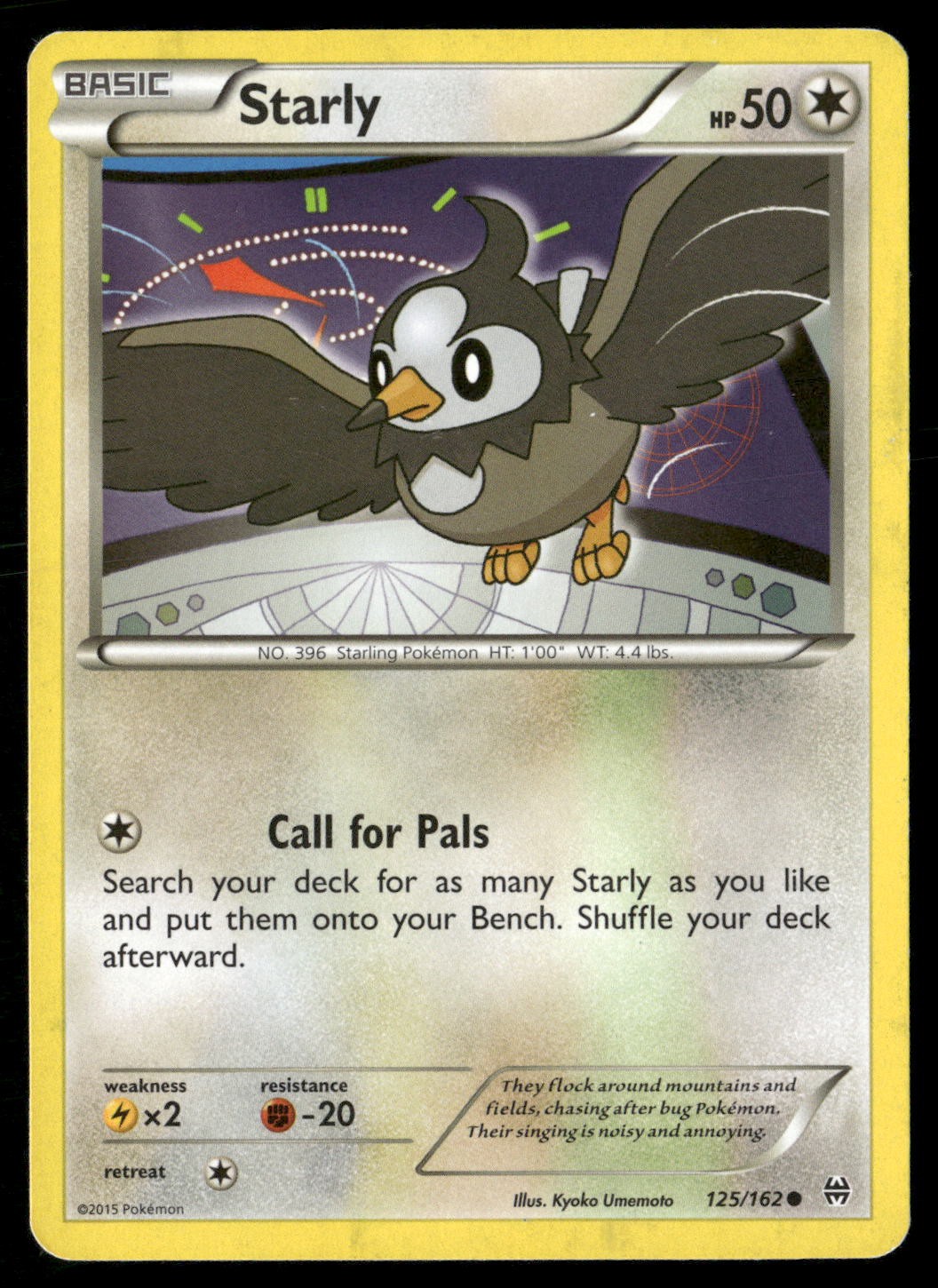 Starly 125/162 Common BREAKthrough Pokemon Heavily Played