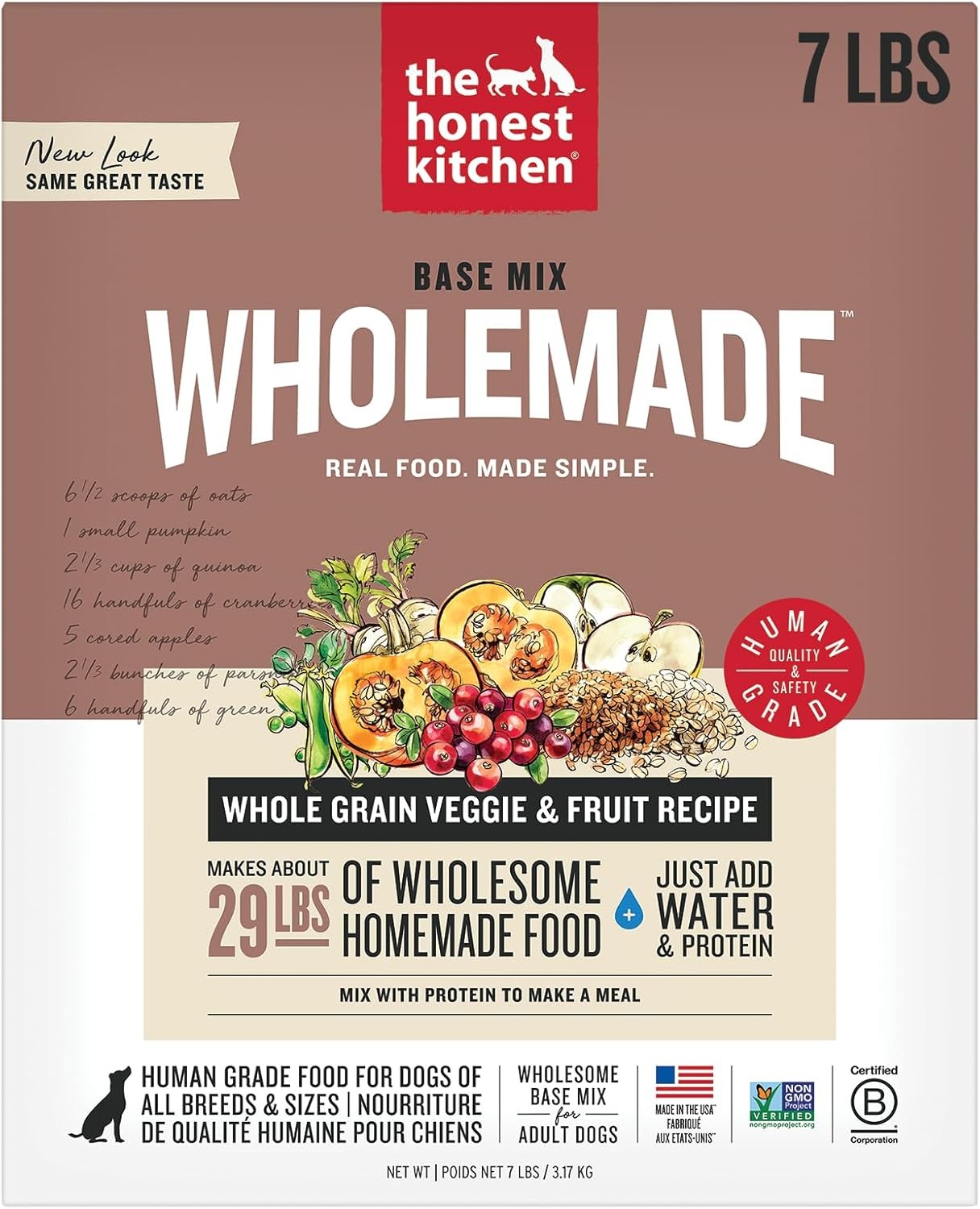 The Honest Kitchen Human Grade Wholemade&trade; Dehydrated Dog Food, Whole Grain, Vegg