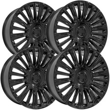 Set Of 4 Oe Wheels Ca92 22x9 6x5.5 28mm Gloss Black Wheels Rims 22 Inch