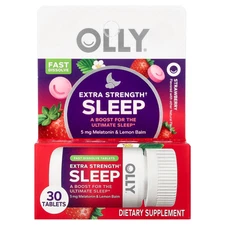 Sleep, Extra Strength, Strawberry, 30 Tablets