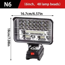 LED Work Light for Makita 18V Battery, 3/4 Inch Portable Flood Lamp