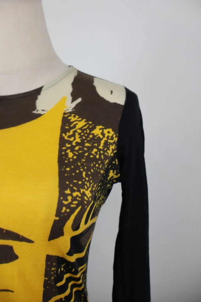 Camiseta Top Custo Barcelona Para Mujer Informal Vintage Manga Larga Talla 1 Foto 3 de 4