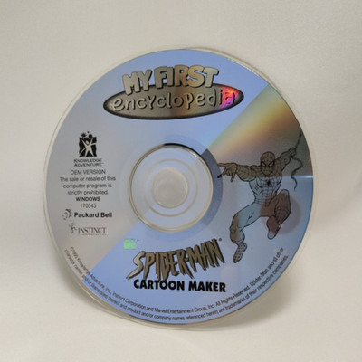 D1 My First Encyclopedia Spiderman Cartoon Maker PC Game Disc Only