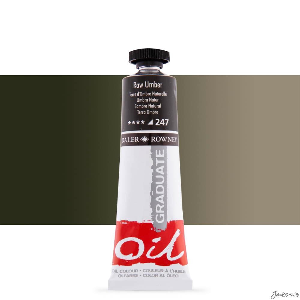 Daler-Rowney Graduate Oil Paint Tube Raw Umber 38ml For Artists Painting