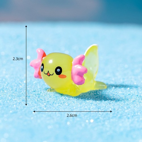 Mini Axolotl Figure with Luminous Effects Stand Out in Your Aquarium Collection - Bild 17 von 31