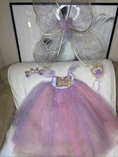 pottery barn butterfly fairy costume Size 7-8 - Lavender- RARE FIND