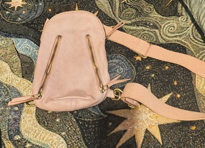 Bolsa Nova Pink Crossbody Sling Leather Bag