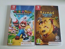 Nintendo Switch Mario & Rabbids Kingdom Battle, RAYMAN Legends Game Cases
