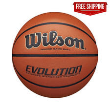 Wilson Evolution Basketball 29.5  Official Indoor Game Ball Black Composite Leat