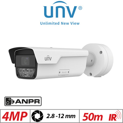 Uniview 4MP ANPR LPR Bullet IP Camera License Plate Reader PKC2640@Z28-P 8/32mm