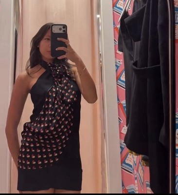 Louis Vuitton Halter Heart Print Mini Dress