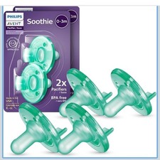 Philips Soothie Pacifier, 0-3 Months, Green, 4 Pack, SCF190/41