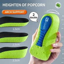 Height Increase Memory Foam Insoles Orthopedic Arch Support Flat Feet Sho Insert