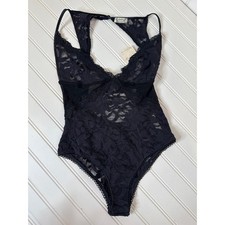 NWT Free People Speed Date Black Lace Bodysuit Size XS