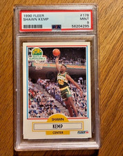 1990 Fleer PSA 9 Shawn Kemp RC Rookie