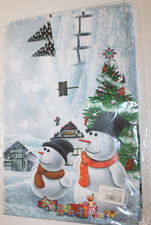 Christmas Tablecloth 85 x 85 cm Print Motif "Snowmen" NEW