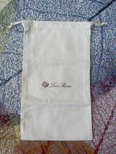 Genuine Loro Piana shoe draw string dust bag approx size 33 x 20 cm