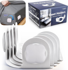 Bed Sheet Holders for Corners, 4 Pack Twist-Lock Bed Sheet Grippers, Heavy-Duty