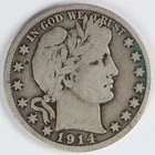 VG 1914 S Barber Half Dollar