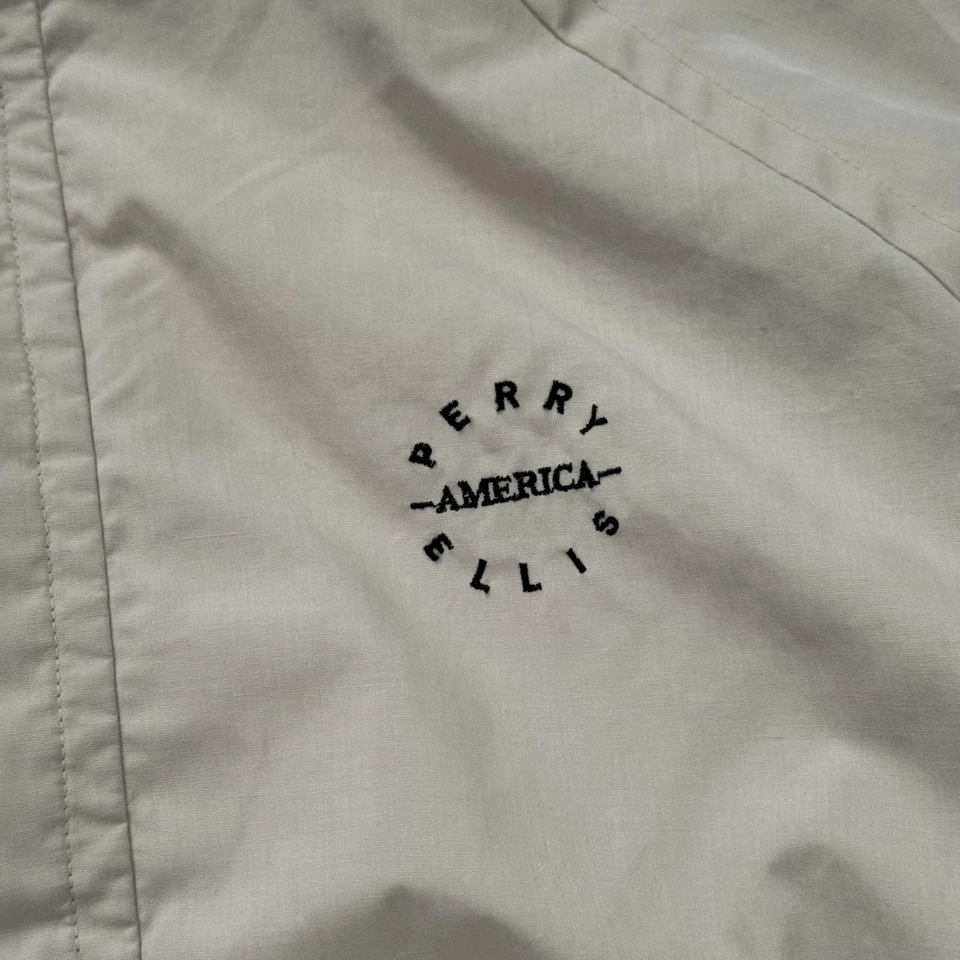 Chaqueta De Colección Perry Ellis America Para Hombre L Bordado Logo Navegación Foto 3 de 4
