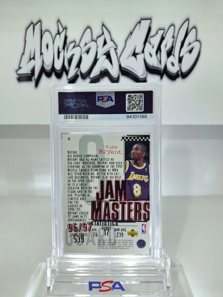 1997 UD3 #19 JAM MASTERS KOBE BRYANT MINT 9 - Image 2 of 2