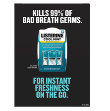 Listerine PocketPaks Cool Mint Fresh Breath Strips 24 Each Choose 1,2,3,5, 10 CT